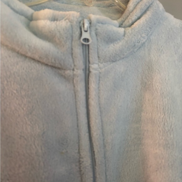 Alexander Del Rossa Light Blue Plush Robe - Picture 4 of 7